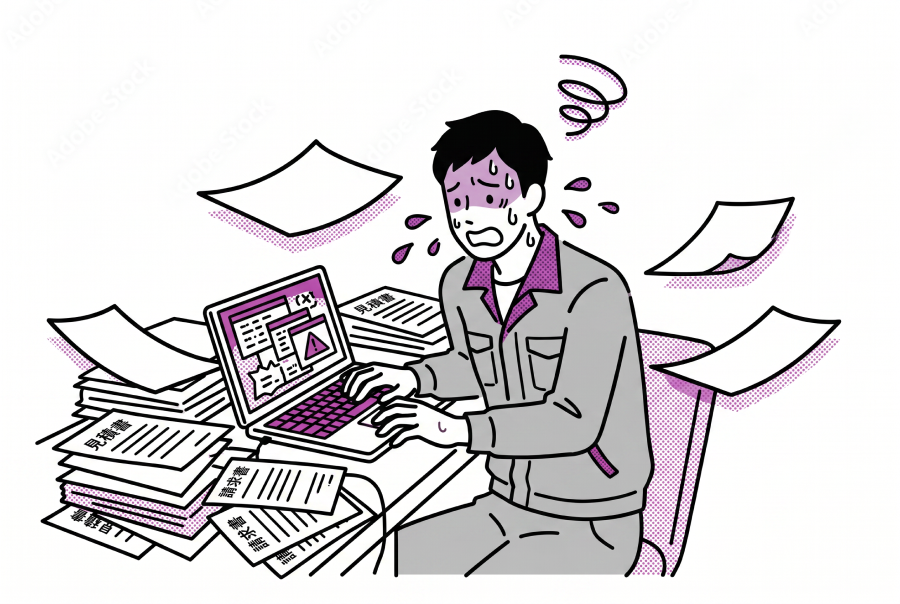 見積書をExcelで作るたびに1時間以上かかる